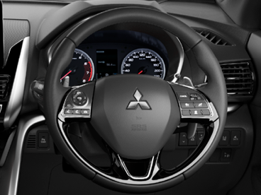 Leather-bound steering wheel